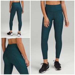 NWT lululemon Fast and Free HR Tight for Cold Weather 28” in Green (GRNJ) Size 2